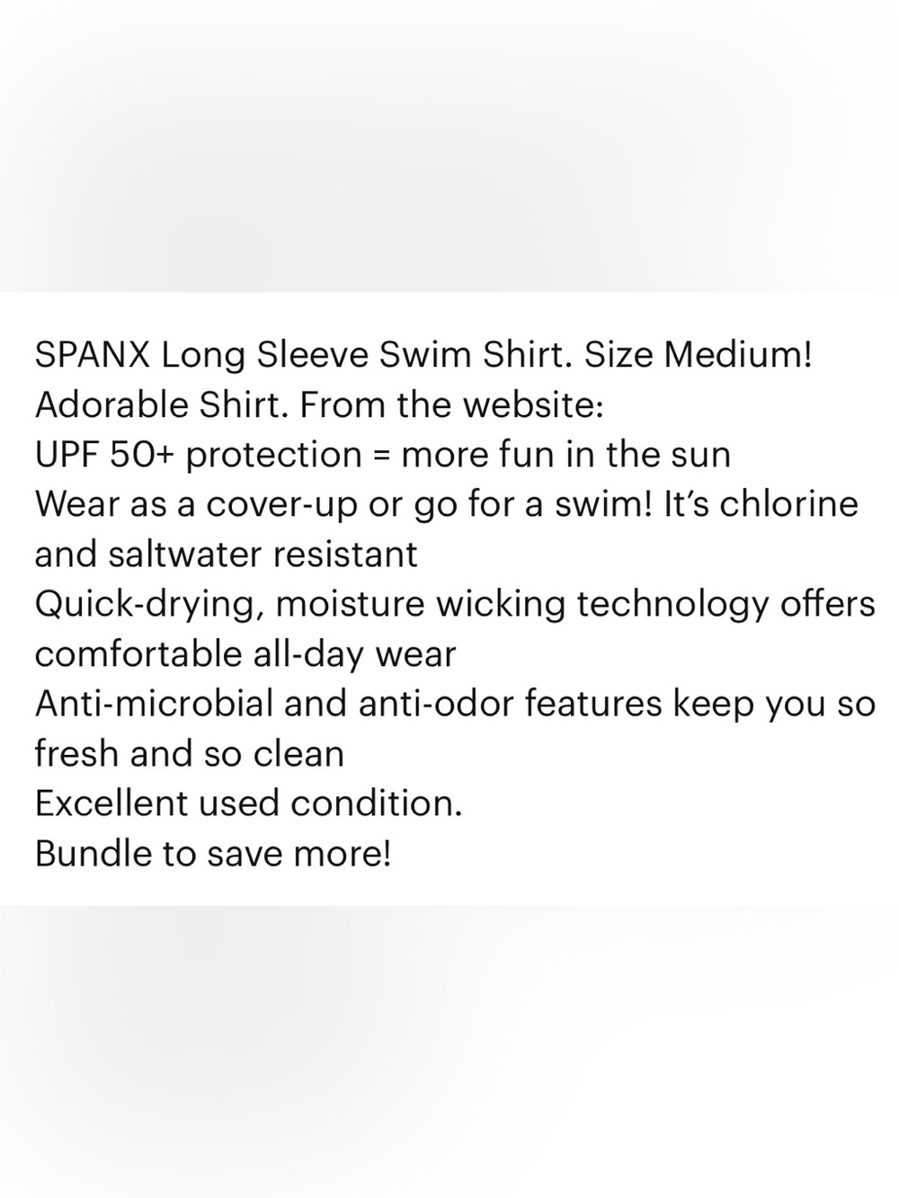 SPANX Long Sleeve Swim Shirt - Picture 2 of 7